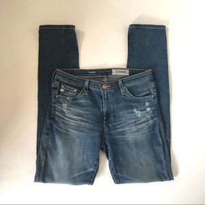 AG-ED The Prima Cigarette Leg Distressed Jeans